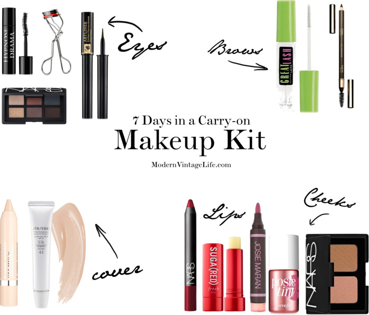 7 Days in a Carry On - Makeup Essentials